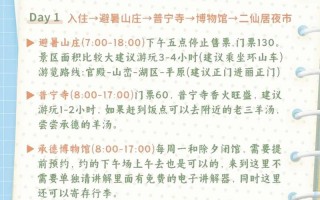 承德旅游景点线路攻略一日游，承德旅游景点线路攻略一日游免费？