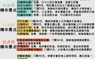三亚旅游攻略表格，三亚旅游 清单？