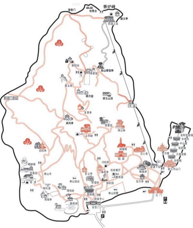 香山公园路线游玩攻略大全？香山公园游玩路线图？-第6张图片-诗丽旅游网